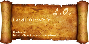Leidl Olivér névjegykártya