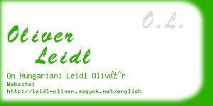 oliver leidl business card